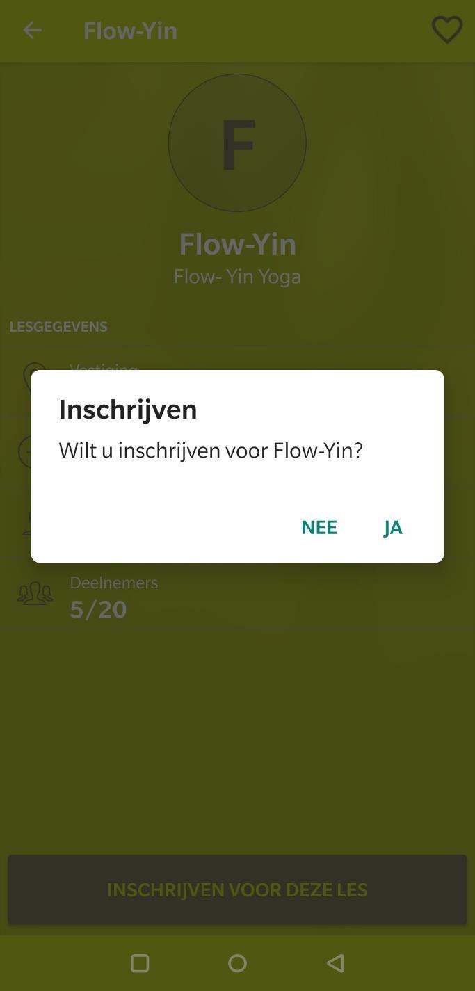 De app vraagt nog voor een extra