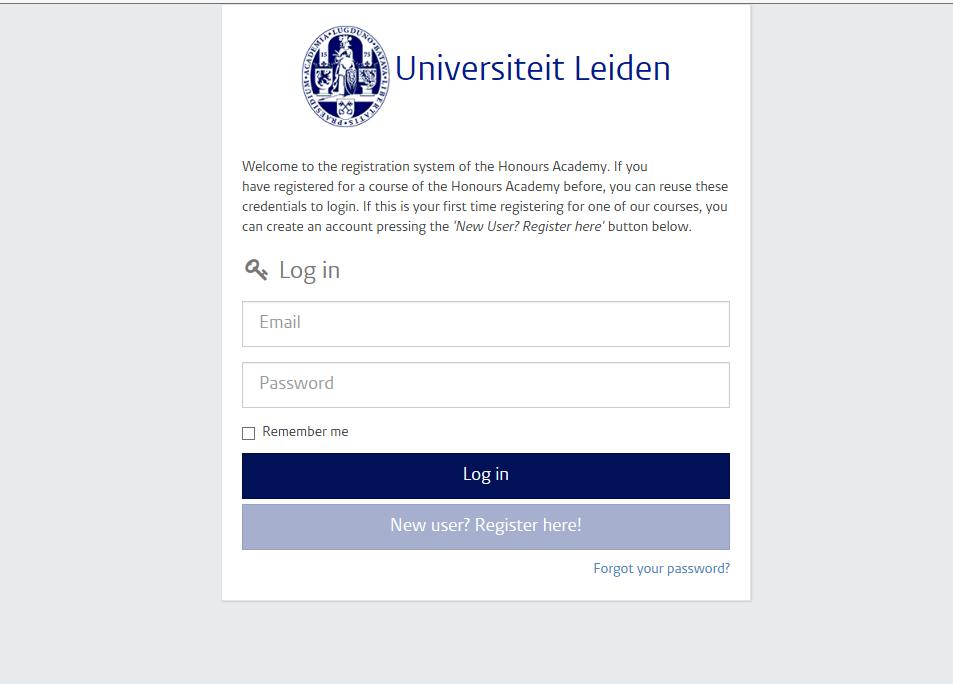 Handleiding online aanmeldingssysteem Honours Classes Het online aanmeldingssysteem voor de Honours Classes is een nieuw systeem, waardoor (kleine) wijzigingen mogelijk zijn die nog niet zijn