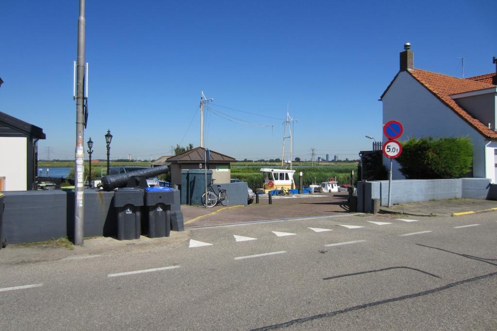 Figuur 3-6 Foto van de huidige coupure naar de haven in Nieuw-Beijerland.