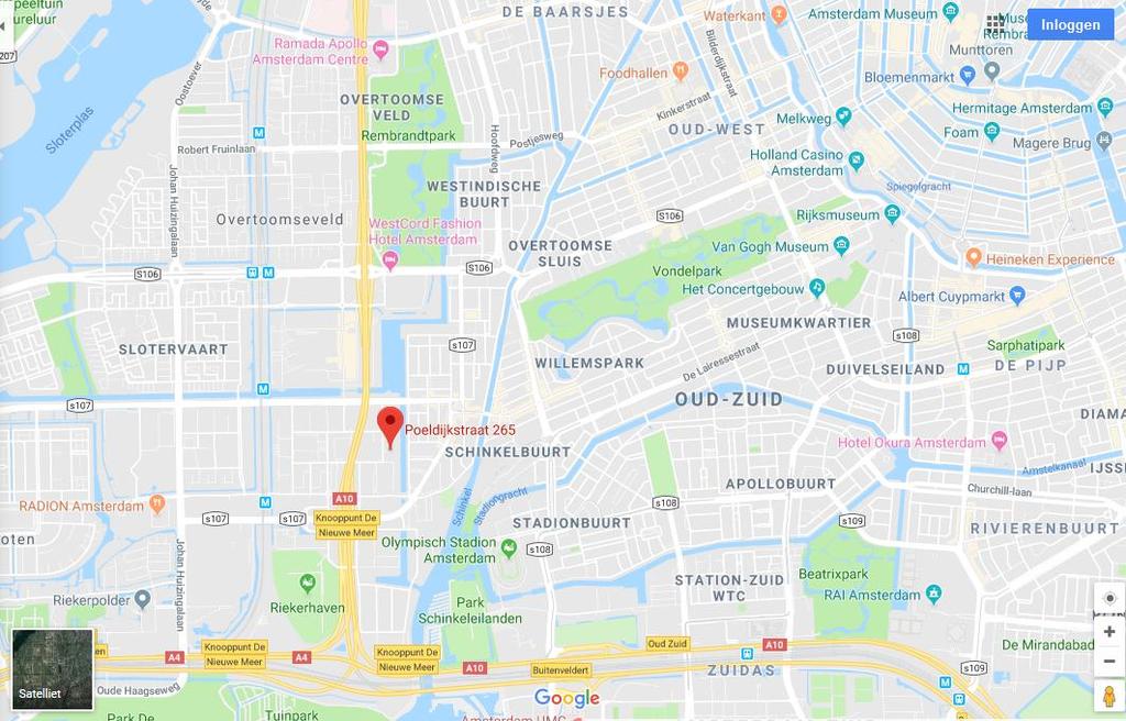 De Amstelveenseweg, de Zeilstraat, de Sloterkade en de Overtoom zijn eveneens op loopafstand gelegen en biedt een ruim aanbod aan winkels, cafés en restaurant.