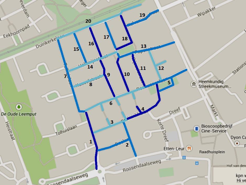 3) Resultaten 3.1 Bepalen parkeerdruk De parkeerdruk wordt weergegeven als een procentueel getal. Het geeft aan hoeveel procent van het parkeeraanbod bezet is door auto s.