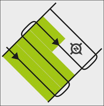 Parallelgeleiding TRACK-Leader Geleidingslijnen voor parallelle geleiding gebruiken 6 In deze geleidingsmodus kunt u handmatig