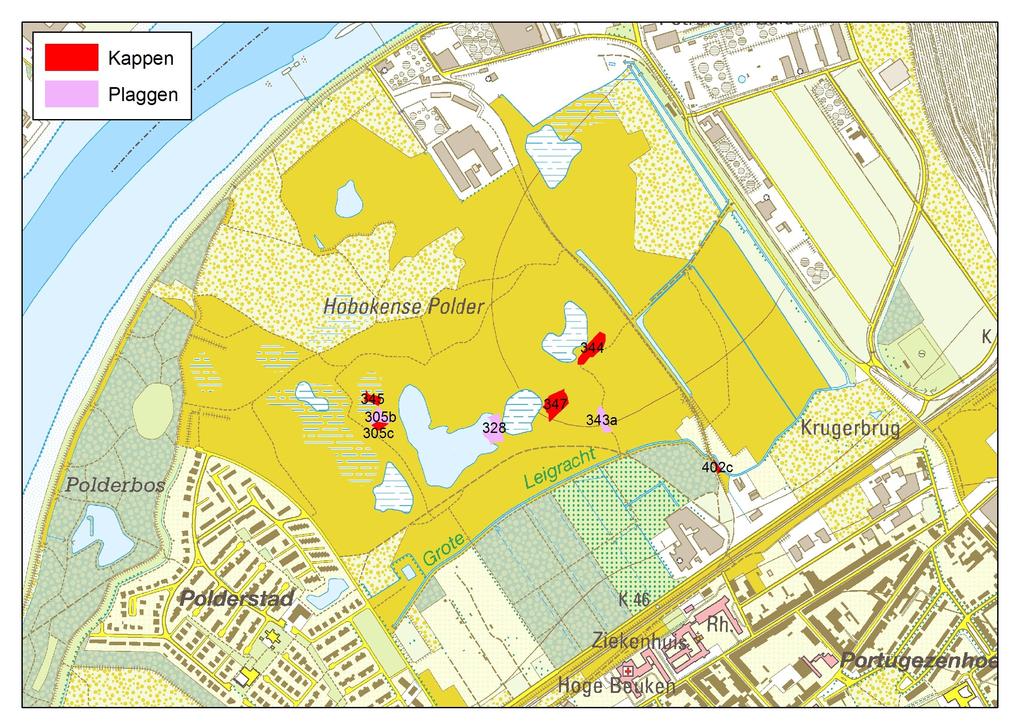 moerasvegetaties te creëren met aansluitend een graslandzone met daarrond een brede zone voor spontane bosontwikkeling: 345: zuidkant van Talingven, doelstelling is aansluiten van moerasvegetatie in