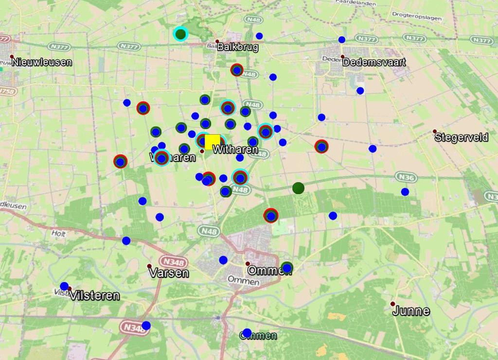 Conclusie Over de periode vanaf 1996, die perspectieven biedt voor het afleiden van een stationair verlagingsbeeld met tijdreeksanalyse zijn er voldoende grondwaterstandreeksen beschikbaar, met ook