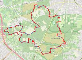 De begeleide trail begon bij het landgoed Oud Bussem vlak bij de A1 afslag Bussum, dus bijna een thuiswedstrijd.