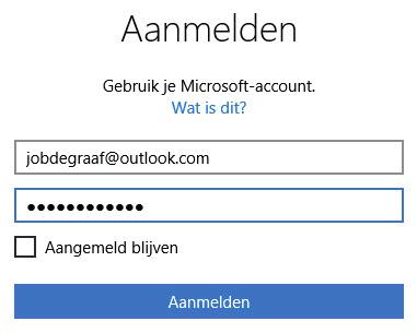 Een e-mail lezen Ga naar www.outlook.com - vul je e-mailadres en het wachtwoord in.