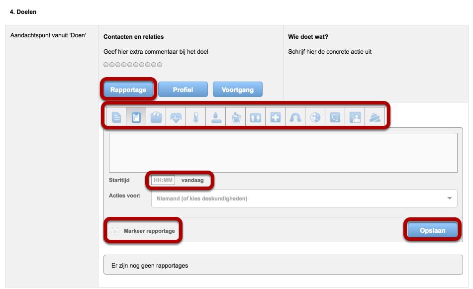 Wanneer je de knop 'Rapportage' open klikt, opent het bovenstaande scherm zich. Hier zie je de rapportage mogelijkheden die ONS biedt. Selecteer het gewenste type rapportage en meting en rapporteer.