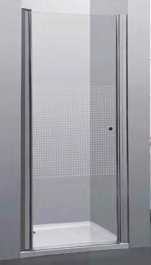 PRIVA -3 1 rotating shower door - front entry - Glass thickness: 6 mm - Anti-limescale treatment on 1 side - Magnetic closure - Chrome aluminium profiles - Every wall profile can be adjusted by 2 cm
