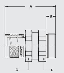 Materiaal & Constructie: Constructie: Messing vernikkeld, bestaande uit 2 onderdelen (huis en kap). Materiaal: Huis en kap zijn messing vernikkeld. Temperatuurbereik: -55 C tot +260 ºC continu.