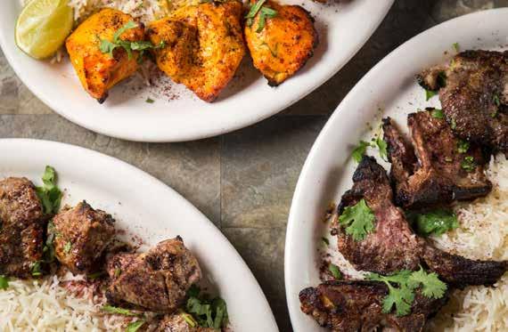 Grill & Barbeque Specialiteiten 8. Tekka Kebab Vleesspies van gemarineerd lamsvlees Geserveerd met versgebakken Afghaans brood (naan) en salade 16,00 9.