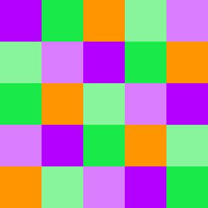 Een combi van driehoekskleuren Wat nog meer mogelijkheden geeft, is een combinatie van drie kleuren die in een