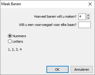 13. Voeg het maximaal aantal beschikbare banen toe door op Maak te klikken bij de locatie eigenschappen. 14.