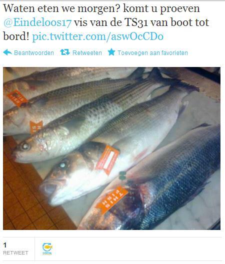 This Fish-labels Het merken van vis op de TS31 'Internos' De pers reageerde positief. Zie ook het verslag door RTV Noord.