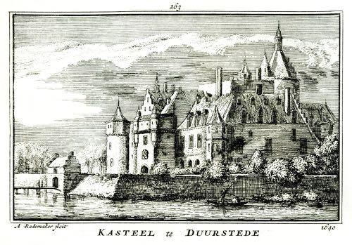 12 KASTEEL DUURSTEDE ROND 1270 EIGENDOM GEMEENTE, TE HUUR VOOR FEESTEN ALLEEN VIA WANDELROUTE [EXTRA ROUTE] NIET ZICHTBAAR MET AUTO In 1270 wordt de zware bakstenen woontoren of donjon, gebouwd met