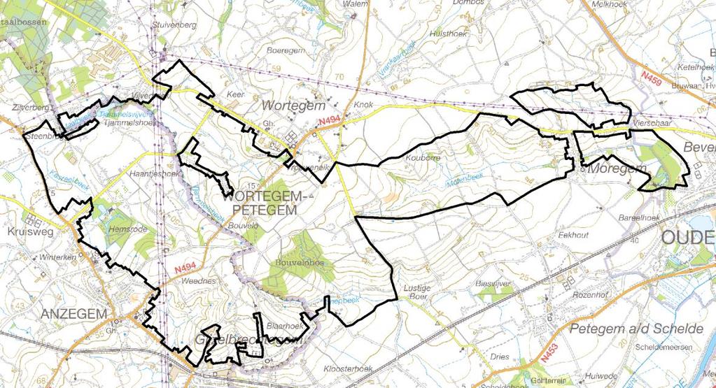 3 Doelstelling, reikwijdte en detailleringsgraad van het plan Dit gewestelijk ruimtelijk uitvoeringsplan heeft betrekking op het grondgebied van Anzegem, Oudenaarde en Wortegem-Petegem.