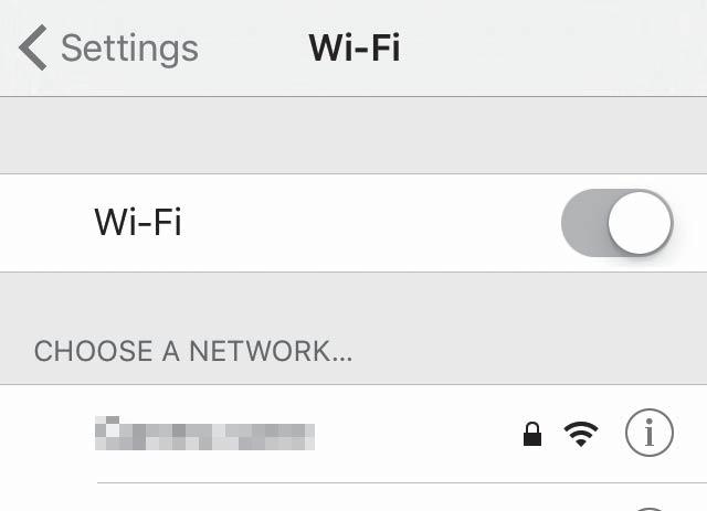 Raadpleeg in dergelijke gevallen Als er in ios een dialoogvenster betreffende Wi-Fi-verbindingen weergegeven wordt (A28).