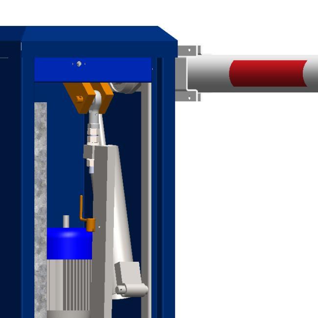 5. Handbediende werking 1. Open de deur van de slagboomkast. 2.