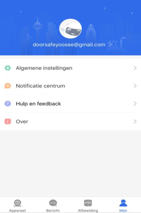 24 2. Algemene instellingen Kies onder in de app het tabblad Mijn en kies dan voor Algemene instellingen Deze instellingen zijn bij Android iets anders dan bij iphone.