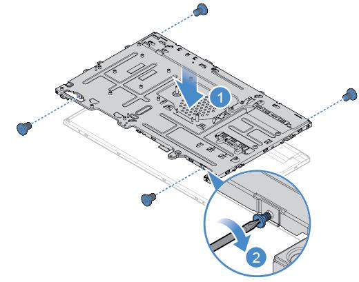 Figuur 78. Het LCD-scherm uit het chassis verwijderen Figuur 79.