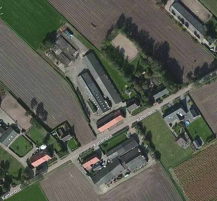 Kenmerk: pagina: 2 De onderzoekslocatie is gelegen aan de Kattenbos, buiten de bebouwde kom van Reusel. Het perceel beslaat een totale oppervlakte van ca. 40.280 m 2, waarvan ca. 2.425 m 2 bebouwd is.