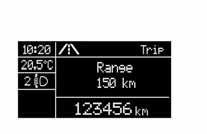 KENNIS VAN HET INSTRUMENTENPANEEL Gemiddeld verbruik B Gemiddelde snelheid B Reistijd B. Trip B kan worden uitgeschakeld (zie Trip B inschakelen ).