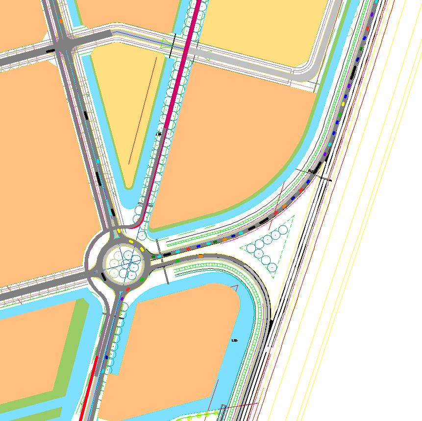 3 Resultaten verkeersafwikkeling 3.1 Enkelstrooksrotonde 3.1.1 Ochtendspits 23 In de simulaties van de ochtendspits 23 ontstaat een lange, structurele wachtrij op de afrit van de A16.