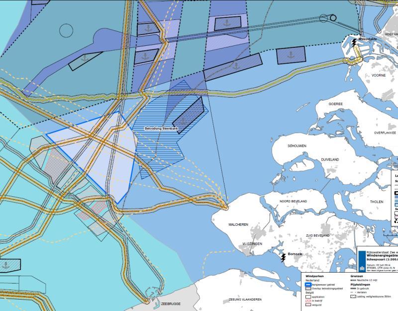 Scheepvaart Overlap beloodsingsgebied & windenergiegebied