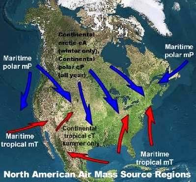 Air masses An air mass is a large body of air that has properties