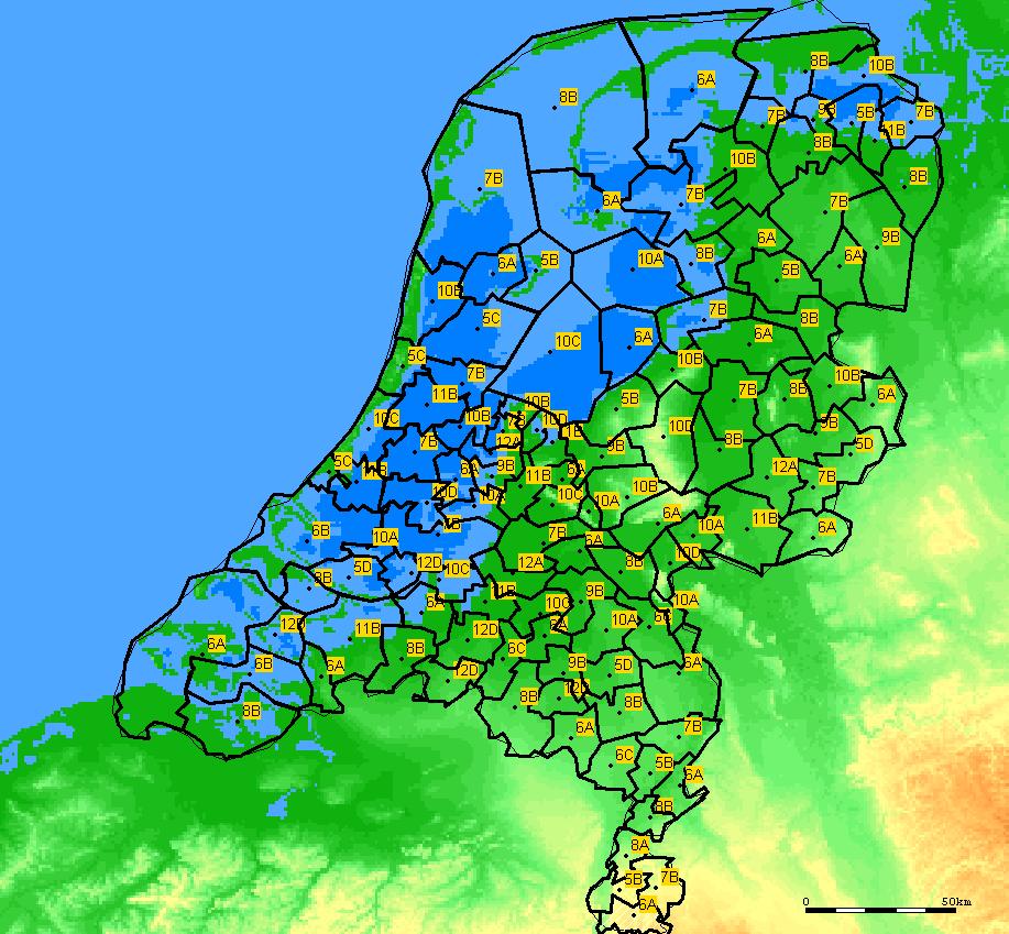 Opbouw oude laagvermogensplan Oorspronkelijke laagvermogensplan de L band indeling (1,4 Ghz) Maastricht 2002 (117 CEBUCO gebieden) Economisch samenhangende gebieden