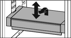 4 u De glasplaat (1) met de uittrekstoppers moet vooraan liggen, zodat de stoppers (3) naar