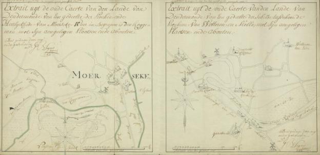 Atlas met kaart van gronden in Hamme Aanmaakdatum: 1764 Atlas met kaarten van gronden in Kalken, Hamme, Laarne,