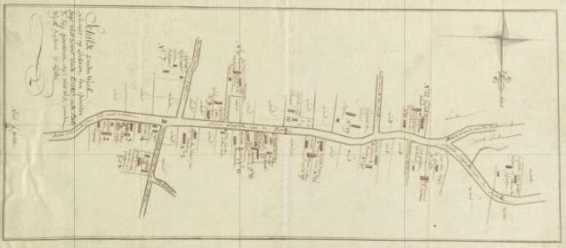 Kaart van de wijk Naesvelt in Lokeren en de wijk Heikant in Zele Aanmaakdatum: 1700-1800 Kaart van de wijk
