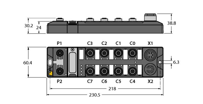 PROFINET Device, EtherNet/IP Device of Modbus TCP master/slave geïntegreerde Ethernet switch ondersteunt 10 Mbps / 100 Mbps Programmeerbaar volgens IEC 61131-3 met CODESYS V3 Integratie in