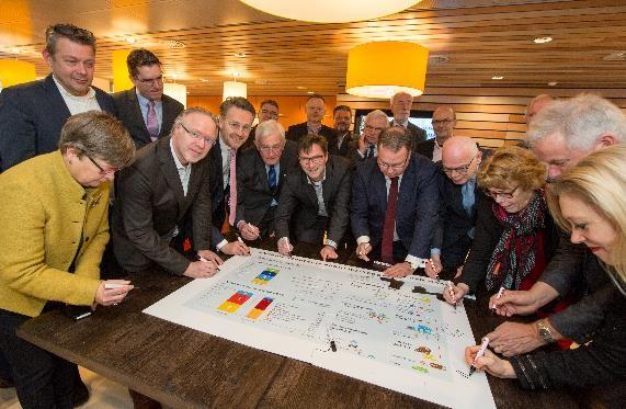 Samenwerking 9 februari 2018 - ondertekening 23 gemeenten 4 waterschappen Provincie Zuid-Holland Bijdrage aan nationale opgave CO2 besparing en PJ opwek op basis van