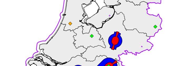 Afhankelijk van de locatie van het bouwplan moet de detectiekans geëvalueerd worden op een normhoogte van 300, 500 of 1000 voet ten opzichte van het maaiveld.