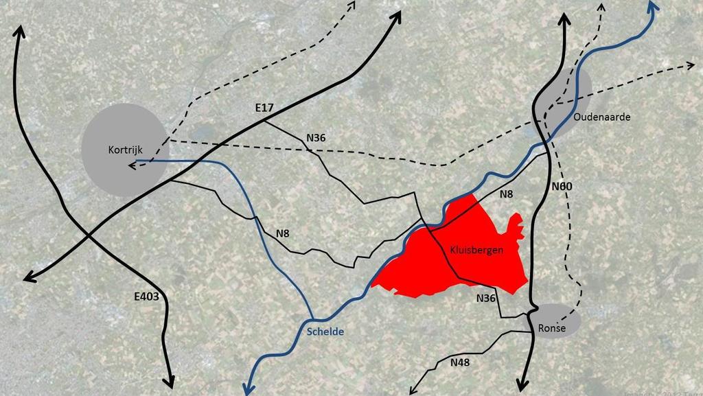 12/76 BE01102600511 DEEL 1 Informatief gedeelte 2 Situering Figuur 1: situering gemeente Kluisbergen De gemeente Kluisbergen is de meest zuid-oostelijke gemeente van Oost-Vlaanderen en grenst aan