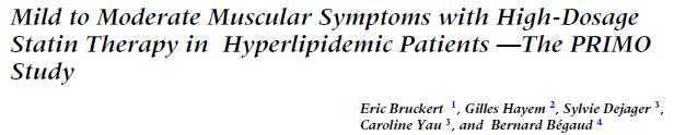 Pts with muscular symptoms (%) LIPIDENVERLAGENDE MEDICATIE BIJ OUDEREN >70JR 20 10 10,9 14,9 18,2 0 5,1