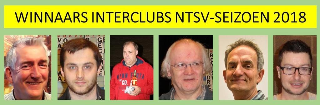 NTSV-seizoen 2018 doorgelicht Chantal Naessens 1. Interclubs (bron: Marc Seghers en Chantal Naessens) Locatie Datum Aan Max Brt Winnaar 2de 3de Club (ptn) Heist 14/01 132 999 18 Frans Symons Roland V.