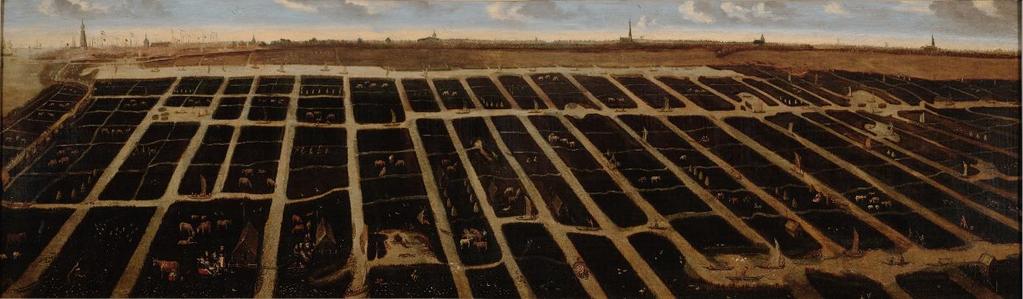 3.1: Schilderij polder Het Grootslag omstreeks 1606 169 Afbeelding 2.3.3.2: Schilderij polder Het Grootslag omstreeks 1616 170 Op de Noordwestelijke Kreekrug en in het Laaggelegen Gebied speelde tuinbouw geen rol van betekenis.