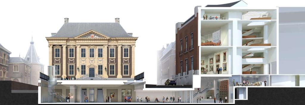 800 m 2 Het vernieuwde museum bestaat uit drie verschillende volumes: een zeventiende-eeuws stadspaleis, een twintigste-eeuws Art Deco sociëteit en een 21ste eeuwse foyer in de hedendaagse