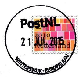 Europalaan 105 Gevestigd in 2014: Postkantoor (adres in 2016: Jumbo supermarkt) WINTERSWIJK - EUROPALAAN Het stempel werd in januari 2017 teruggezonden (12 JAN 2017).