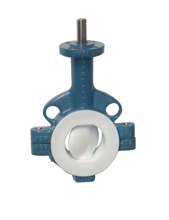 Serie Garseal PTFE beklede vlinderkleppen Technische informatie Diameter DN 50-1200, 2-48 Drukklasse DIN PN10, ANSI 150 Aansluitingen, Huismateriaal GGG 40.