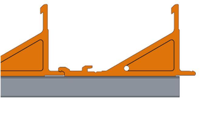 - Stap 10: Gebruik T-verbindingsstukken (P1123710) om de draagprofielen vast te maken op het kader en aan elkaar met