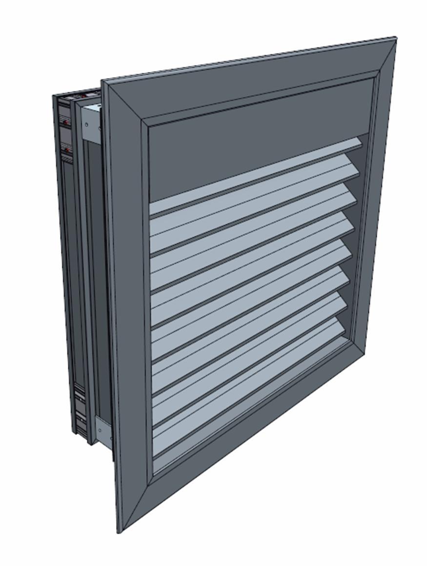 1 Parameters DucoGrille Classic F50 is een ventilatierooster voor inbouw in raam of vliesgevel profiel. De inbouw glasdikte is vast op 28mm.
