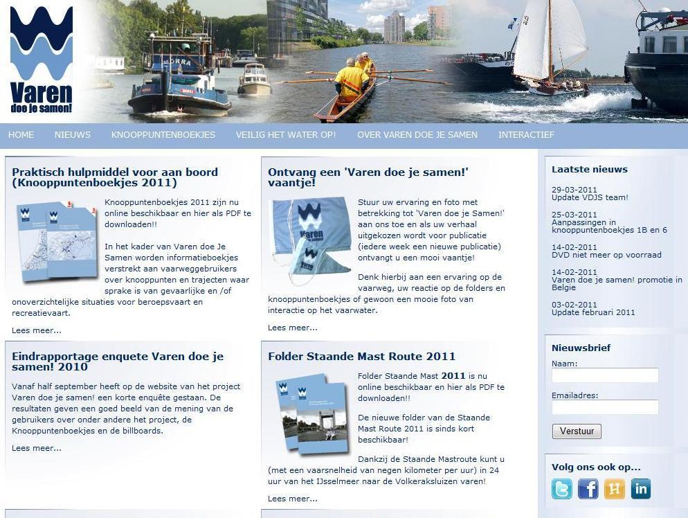 Informeren van watersporters: