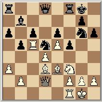 En dat laatste gebeurde: 41, gxh5 Er volgde 42. Txf5+, exf5 43. Dxf5+ Zwart moet nu de toren er tussen zetten: 43, Tf6 Dan is er voor wit na 44. Dh7+, Kf8 45.