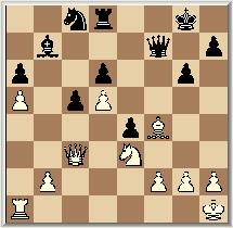 Olivier besloot zijn b-pion te geven voor de e- pion van zwart: 34. b5, Lxb5 35. Pxb5, Txb5 36. Te3, De5 37. Txe4, Db8 38. Tde1, Txe4 39. Dxe4, h6 40. Ta1, Te5 41. Df3, De8! (Leuk!) 42. g4, Te1+ 43.
