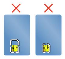 Attentie: Smartcards met spleten worden niet ondersteund. Plaats een dergelijke smartcard niet in de smartcardlezer van uw computer. Als u dit wel doet, kan de lezer beschadigd raken.