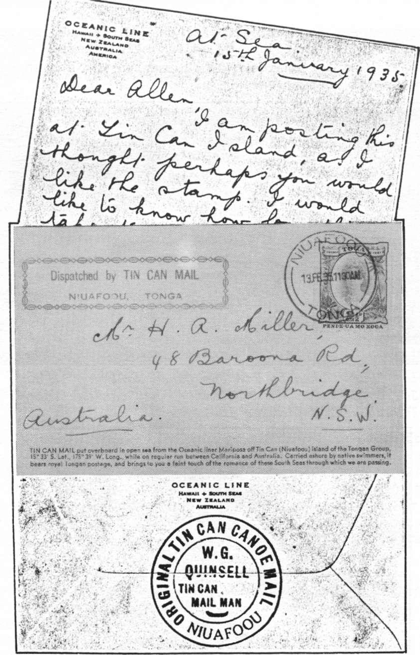 Op voorzijde dagtekeningstempel 13 februari 1935 en op achterzijde stempel van W.G.Quinsell.