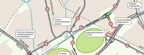 Oostvlietpolder N11 variant Voor- en nadelen N11 variant Voordelen Ontlasting Lammenschansplein Ontlasting aansluiting N206 op A4 Geen ruimtebeslag in Oostvlietpolder Nadelen Ruimtebeslag ten noorden